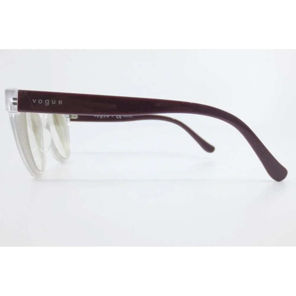 Vogue VO 5244 W745 Clear Burgundy Cat Eye Eyeglasses Frames 49-17-140 Womens